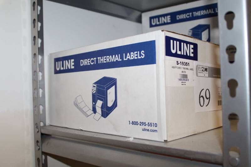 lot 69 image: Uline 4x8 FF Direct Thermal Label