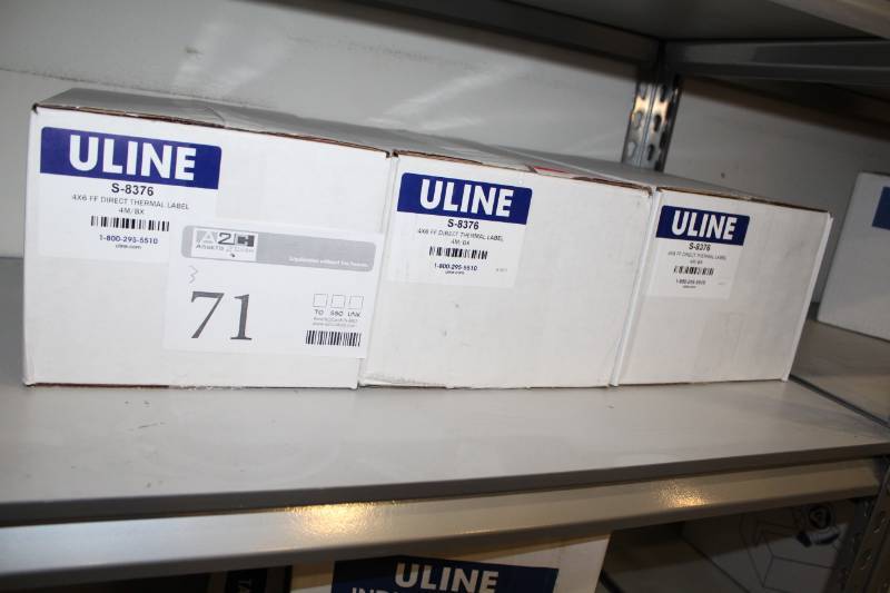 lot 71 image: Uline 4x6 FF Direct Thermal Labels