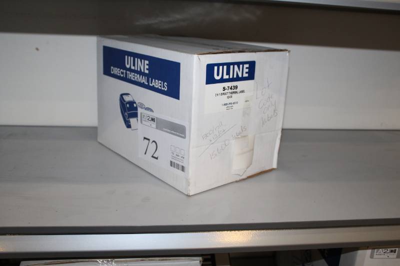 lot 72 image: Uline 2x1 Direct Thermal Label