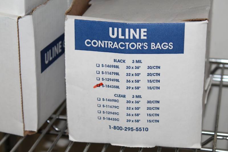 Uline Industrial Trash Liners - 95 Gallon, 2.5 Mil, Black S-12615 - Uline
