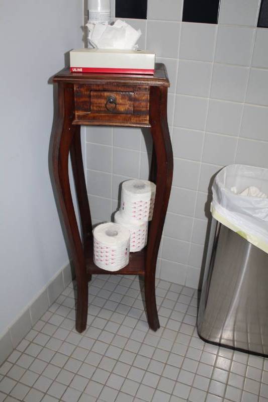 lot 132 image: Wood Side Table