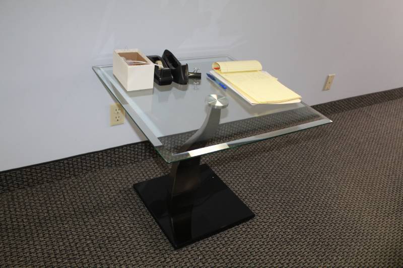 lot 131 image: Glass-Top Table