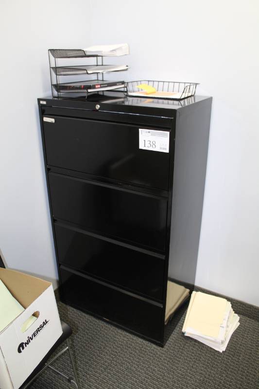 lot 138 image: Alera 4-Locking Drawer Metal Lateral File Cabinet