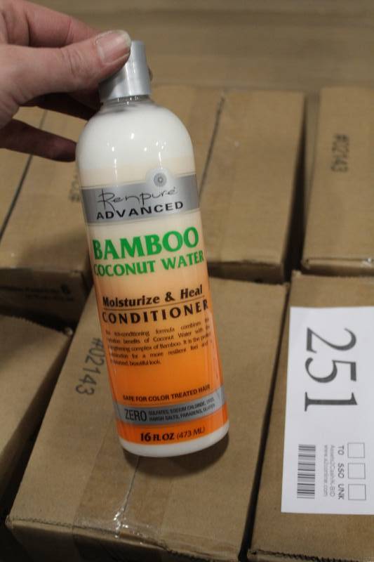 lot 251 image: Boxes of Renpure Advanced Bamboo Coconut Water Moisturizing & Heal Conditioner
