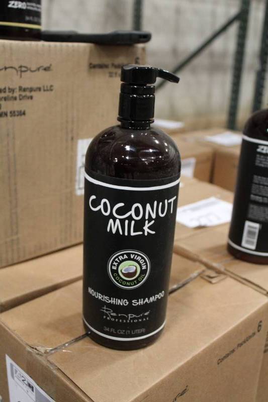 lot 273 image: Boxes of Renpure Professional Coconut Milk Extra Virgin Nourishing Shampoo