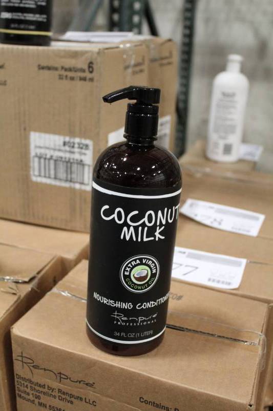 lot 277 image: Box of Renpure Professional Coconut Milk Extra Virgin Nourishing Conditioner