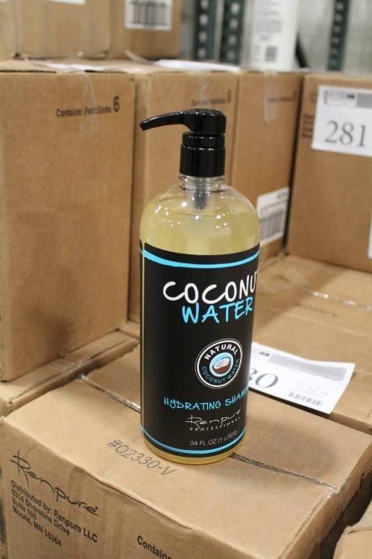 lot 281 image: Box of Renpure Professional Coconut Water Natural Hydrating Shampoo