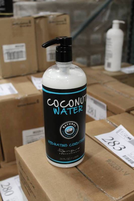 lot 283 image: Box of Renpure Professional Coconut Water Natural Hydrating Conditoner