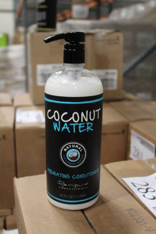 lot 284 image: Box of Renpure Professional Coconut Water Natural Hydrating Conditoner