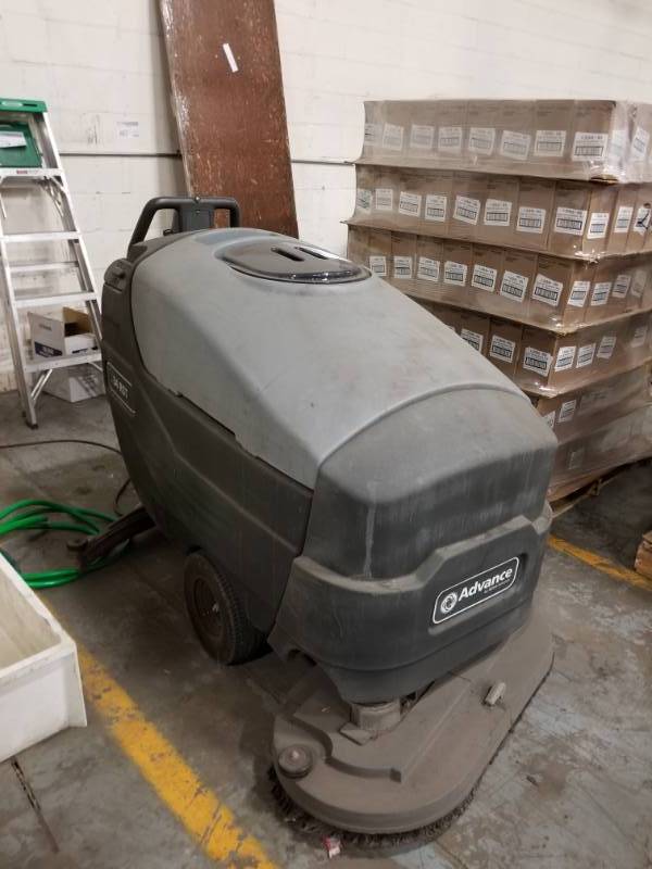 lot 8 image: Nilfisk-Advance Advance Commercial 30-Gallon Floor Cleaner with Lester Electric 25970 Industrial Battery Charger 36VDC