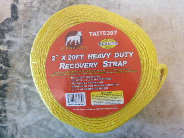 NEW White Dog Heavy Duty Recovery Strap