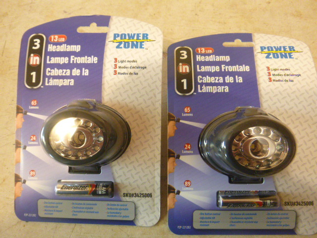 2 PowerZone 3 in 1 Headlamps