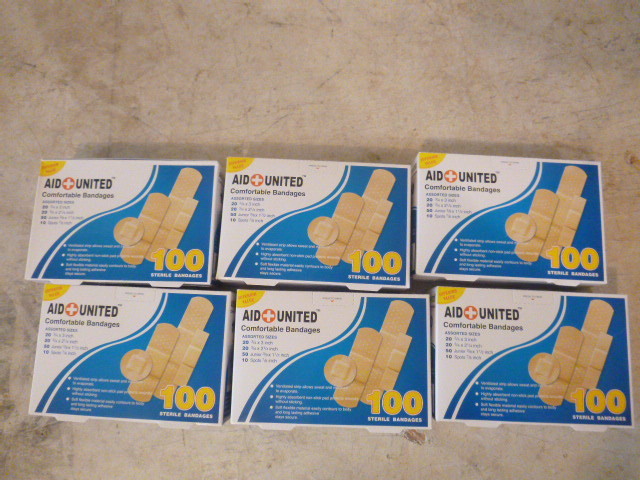 6 Boxes of Aid United Bandages