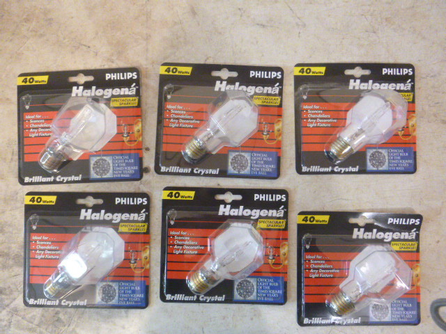 6 Philips Halogen Light Bulbs