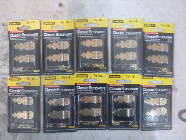 10 Packs of Stanley Ornamental Hinges
