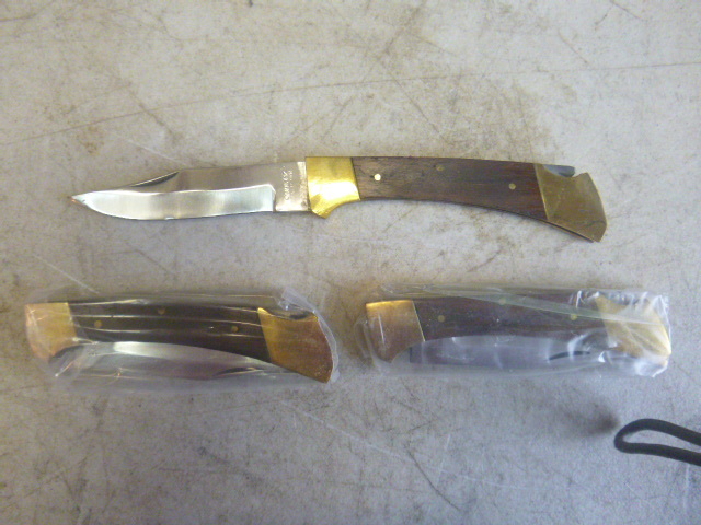 3 Folding Lock Blade Knives