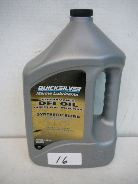 lot 16 image: Quick Silver Marine Lubricants Dfi Oil Synthetic Blend 2 Stroke DFI Out board Engines 4 Liters1 gallon
