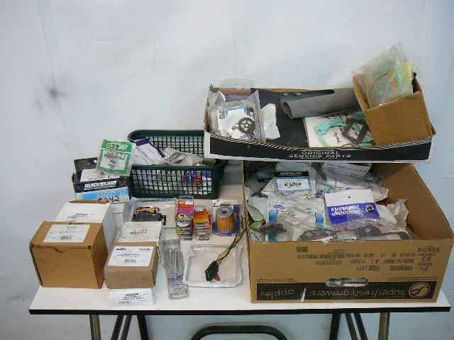lot 81 image: Marine Parts Gimbal bearings Ignition Coil Flo Tora Hub Kit Lower Unit O-rings Carb Kits O-rings Valve Seat Kits Gaskets & Misc.