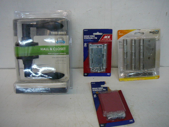 lot 92 image: Household Hall & Closet Handle Broad Hinge Door 3 Door Hinge 4