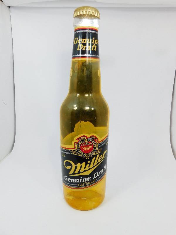 lot 12 image: Miller Genuine Draft  (Cold Filtered) Hard Plastic Sign