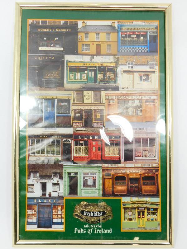 lot 18 image: Framed Irish Mist Liqueur Salutes The PUBS OF IRELAND