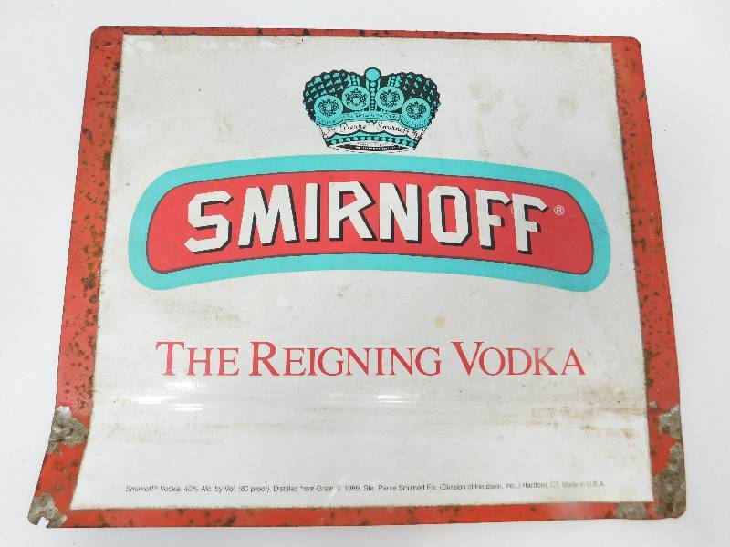lot 21 image: SMIRNOFF  The Reigning Vodka Metal Sign