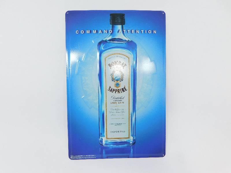 lot 22 image: Command Attention BOMBAY SAPPHIRE Distilled London Dry Gin--Imported--Sign