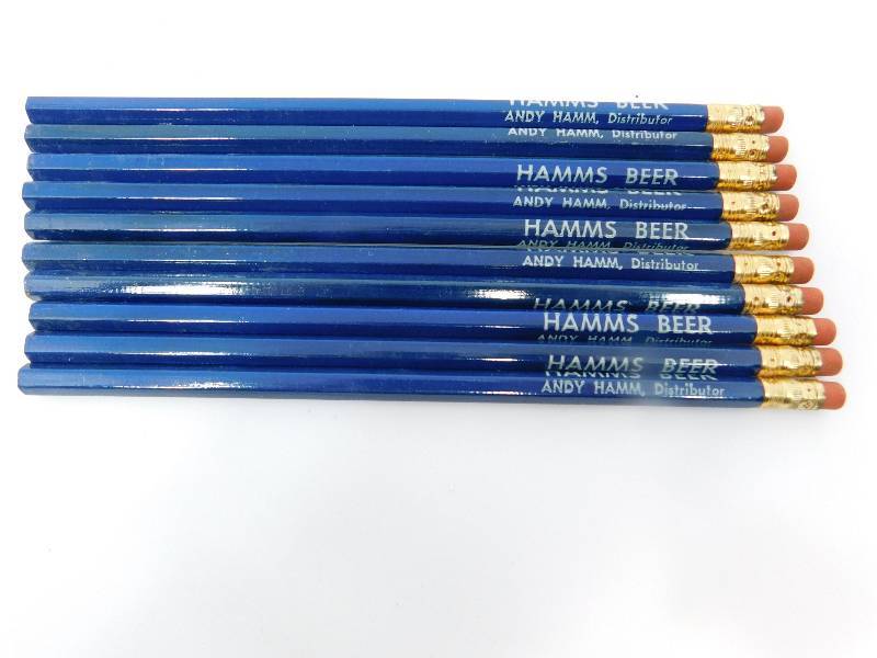 lot 26 image: Ten HAMMS BEER --Andy Hamm, Distributor Lead Pencils