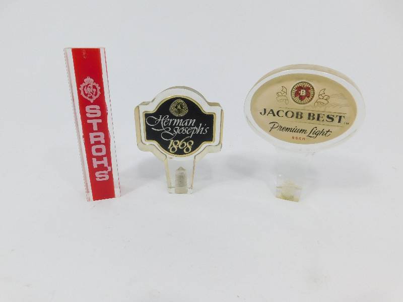 lot 37 image: Three Beer Tap Handles