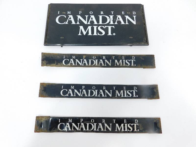 lot 42 image: Imported Canadian Mist Metal Signs