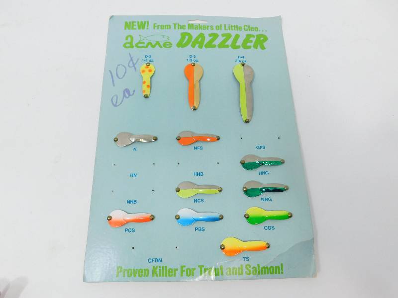 lot 81 image: NEW (From The Makers Of Little Cleo---) ACME DAZZLER Trout & Salmon Lures