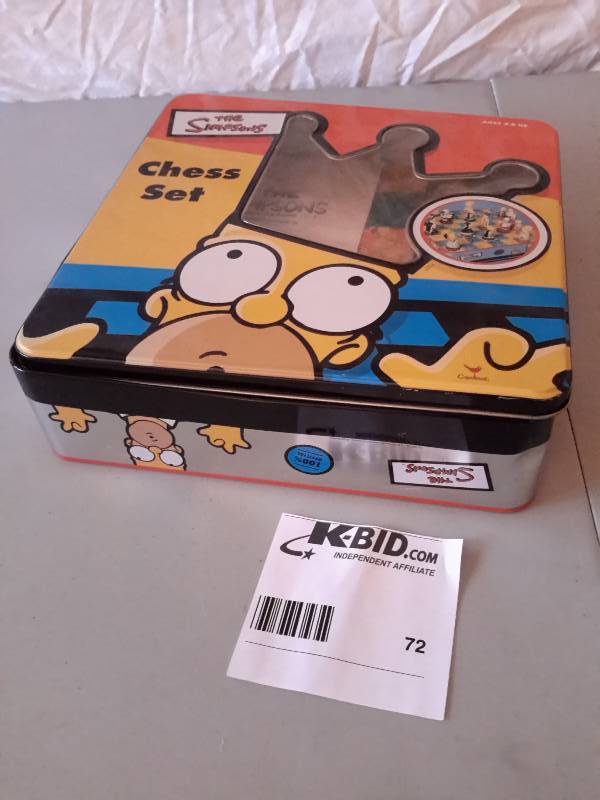 lot 72 image: Simpsons Chess Set