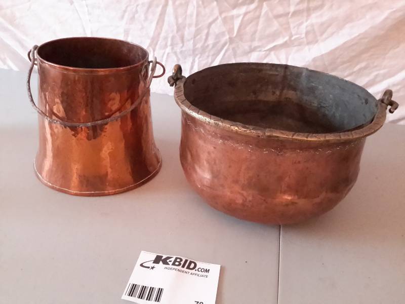 lot 70 image: 2 Look to be Copper Pots, Please See Close-Ups
