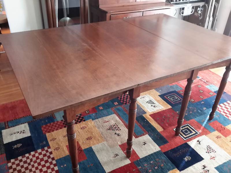 lot 1 image: Cherry Wood Dining Room Table