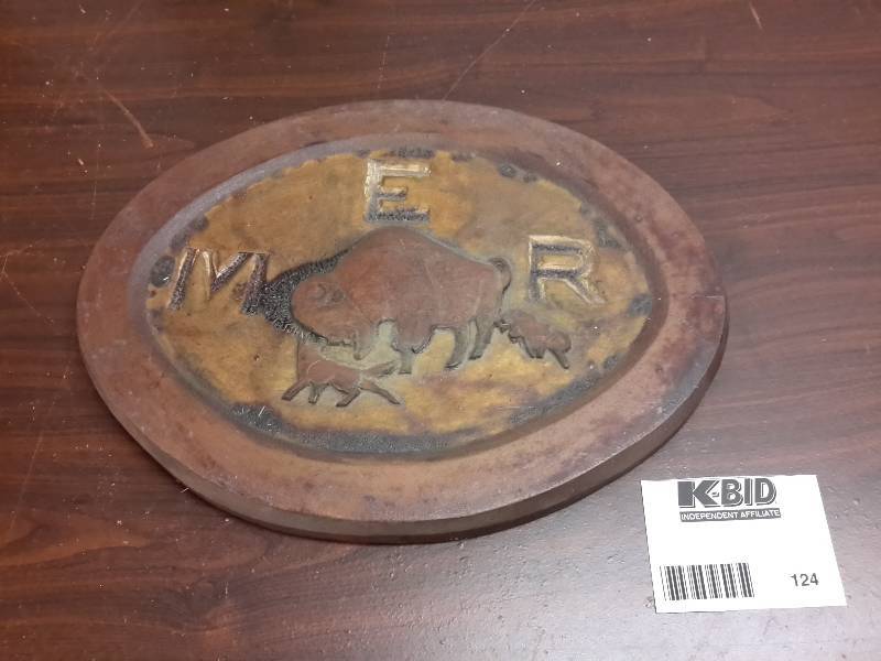 lot 124 image: Unique Wooden Buffalo Piece