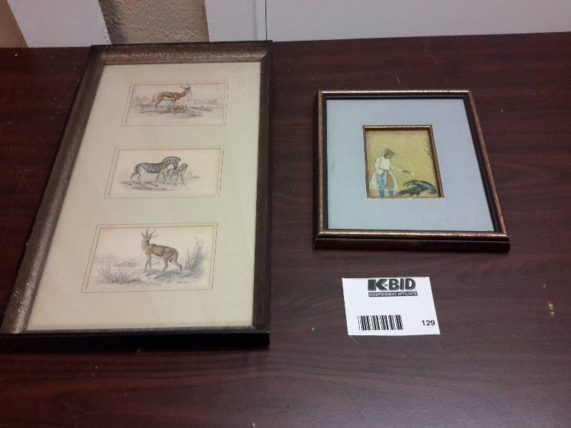 lot 129 image: 2 Pictures, 1 by Lizars SC,  Please see close-ups,