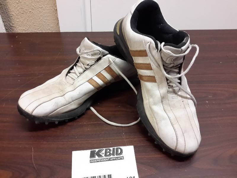 lot 131 image: Adidas Geofit Golf Shoes, Size 10 12