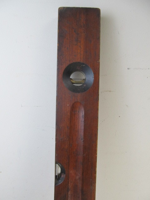 lot 13 image: Antique STANLEY No. 0 Wood & Brass Level