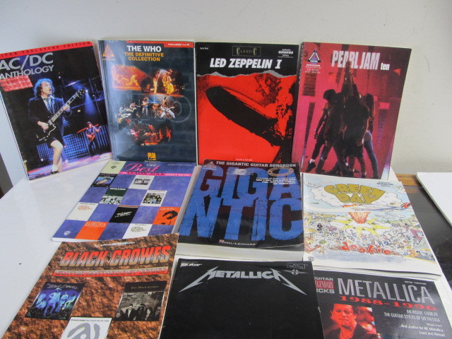 lot 96 image: Group of Rock & Roll Guitar Music Books