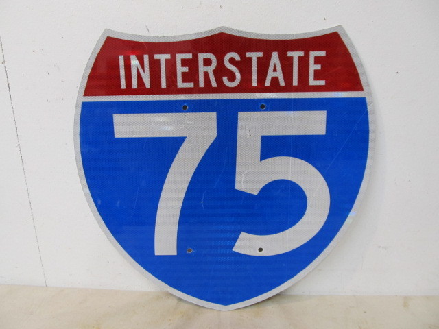 lot 34 image: Metal Interstate 75 Highway Sign