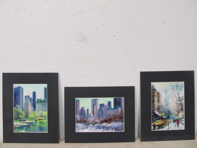 lot 49 image: 3 Small MINNEAPOLIS Scene Original Oil Paintings