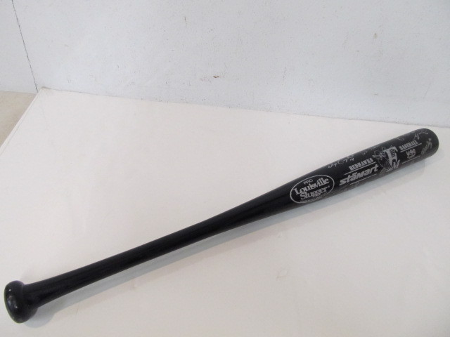 lot 111 image: Autographed Black Louisville Slugger Bat Redhawks