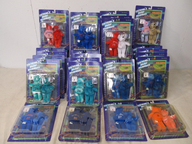 lot 58 image: Large Lot of BRAND NEW Baseball Player Plush Teddy Bears