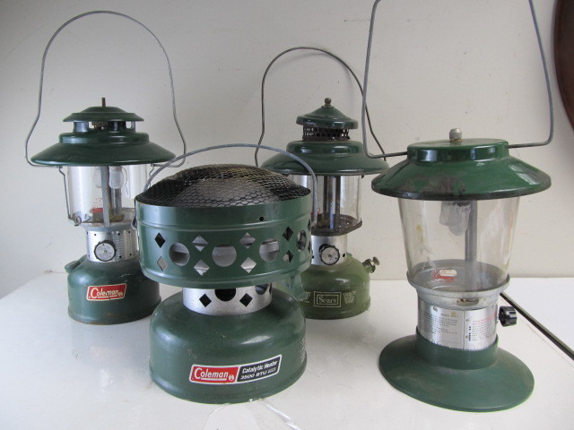 lot 141 image: Group of COLEMAN Lanterns & Heater