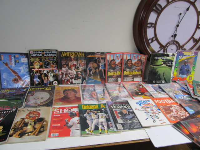 lot 157 image: Large Lot of Sports Books Magazines Programs etc