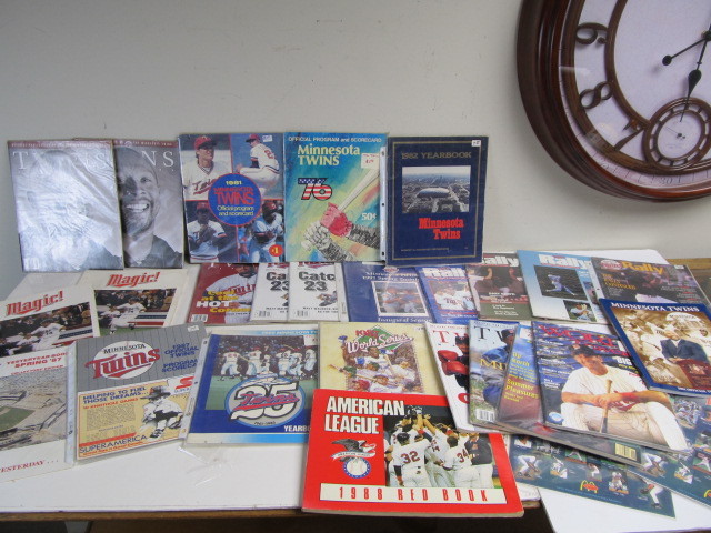 lot 158 image: Large Lot of MN TWINS Programs Books Magazines etc