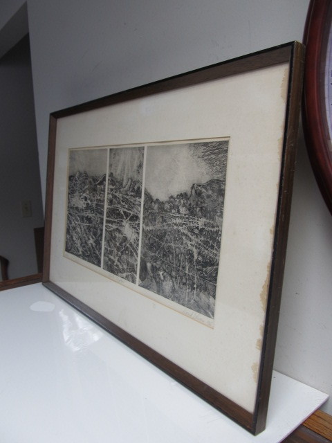 lot 179 image: 1965 Signed & Numbered Triptych by David Glines