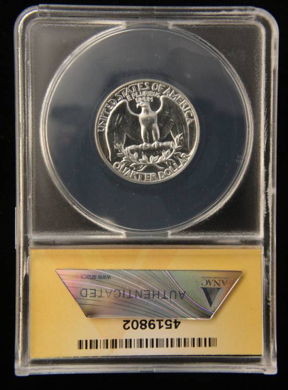1960 PROOF WASHINGTON QUARTER PF66 ANACS