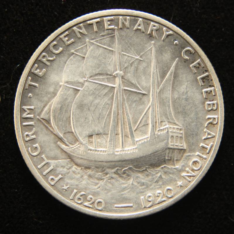 1920 US PILGRIM COMMEMORATIVE SILVER HALF DOLLAR
