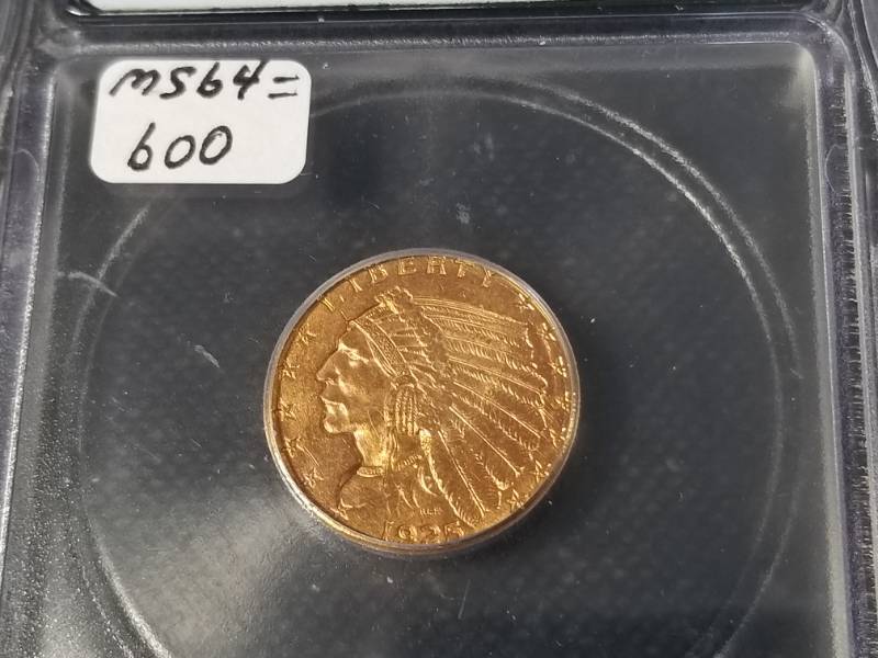 1925-D US $2.50 GOLD INDIAN MS64 ICG CERTIFIED